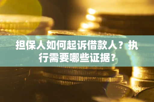 北京担保人如何起诉借款人？执行需要哪些证据？