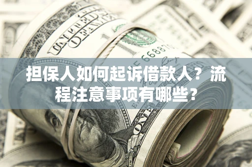 北京担保人如何起诉借款人？流程注意事项有哪些？